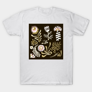 Elegance Seamless pattern with flowers, vector floral illustration in vintage style T-Shirt